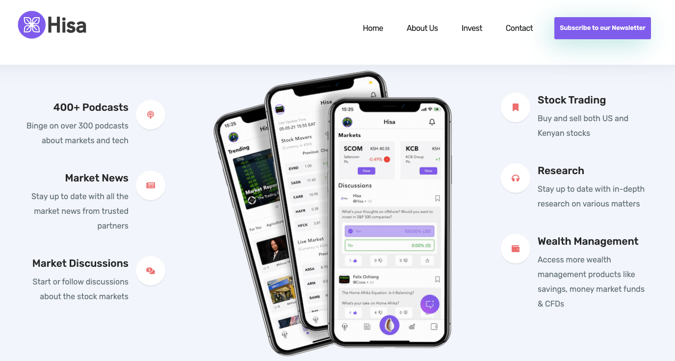 Kenya fintech Hisa launches U.S. stocks trading platform for Kenyans
